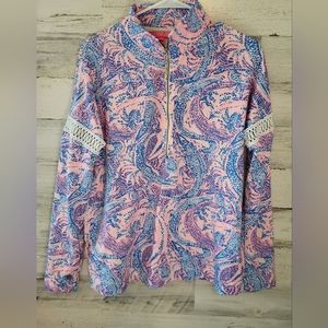 Lilly Pulitzer 1/4 Zip Pullover Jonah Jacket S